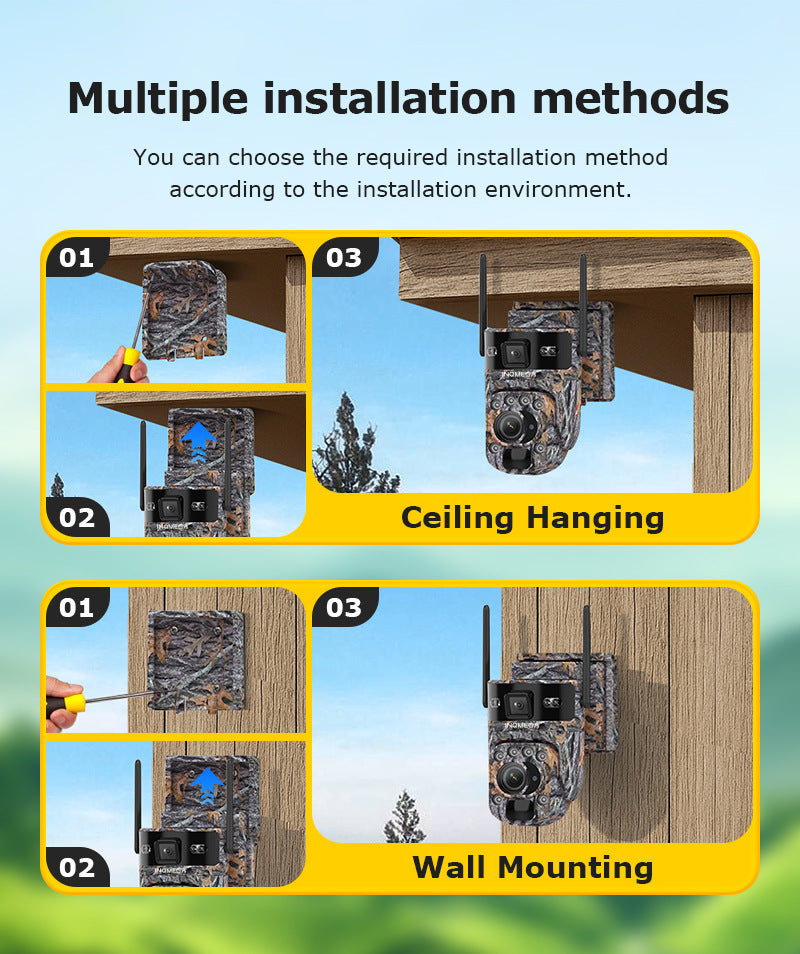 New Product4g Solar camera outdoor camouflage low power consumption camera HD20X Zoom Camera