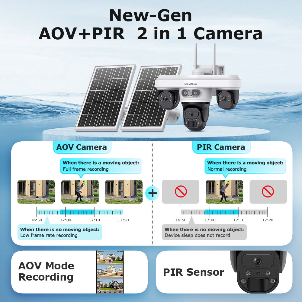 AOV Solar Camera Trinocular Solar Camera9MP High Definition Full Color AOV New Camera Product