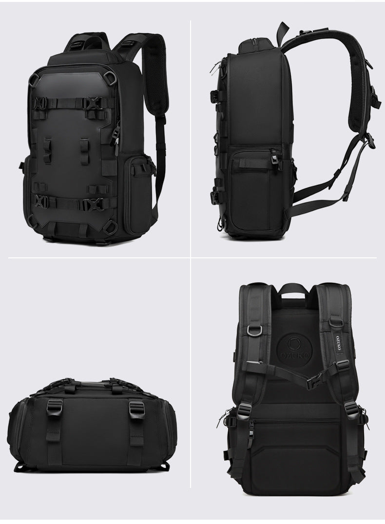 OZUKO Sports Backpack Men's Backpack Waterproof Multifunctional College Student Bag Commuting Cycling Outdoor Bag