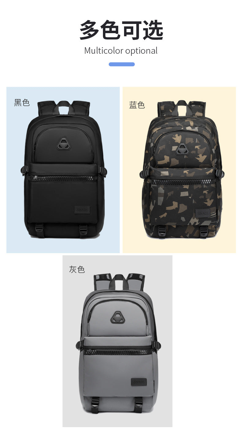 ozuko New Student School Bag Casual Men's Computer Bag15.61-inch Women's Multi-Functional Backpack backpack