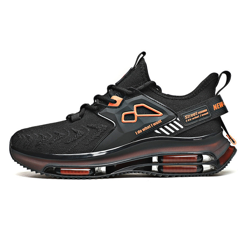 New Double Layer TPU Popcorn Big Sole Cushioning Rebound Sports Shoes Men's Fashion Light Luxury Versatile Casual Trendy Shoes