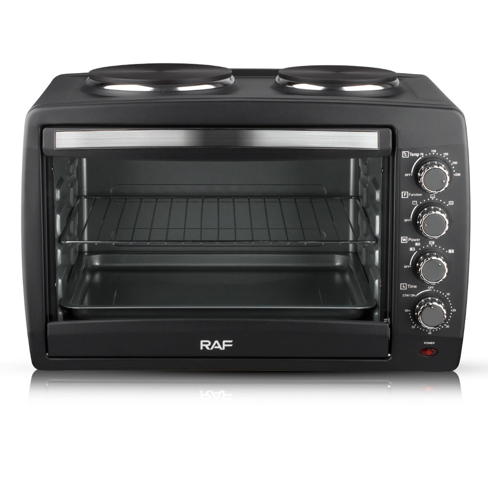 RAF European Standard 2-in-1 Multifunctional Electric Oven Household Kitchen Appliance for Baking Cakes and Stir-frying55L