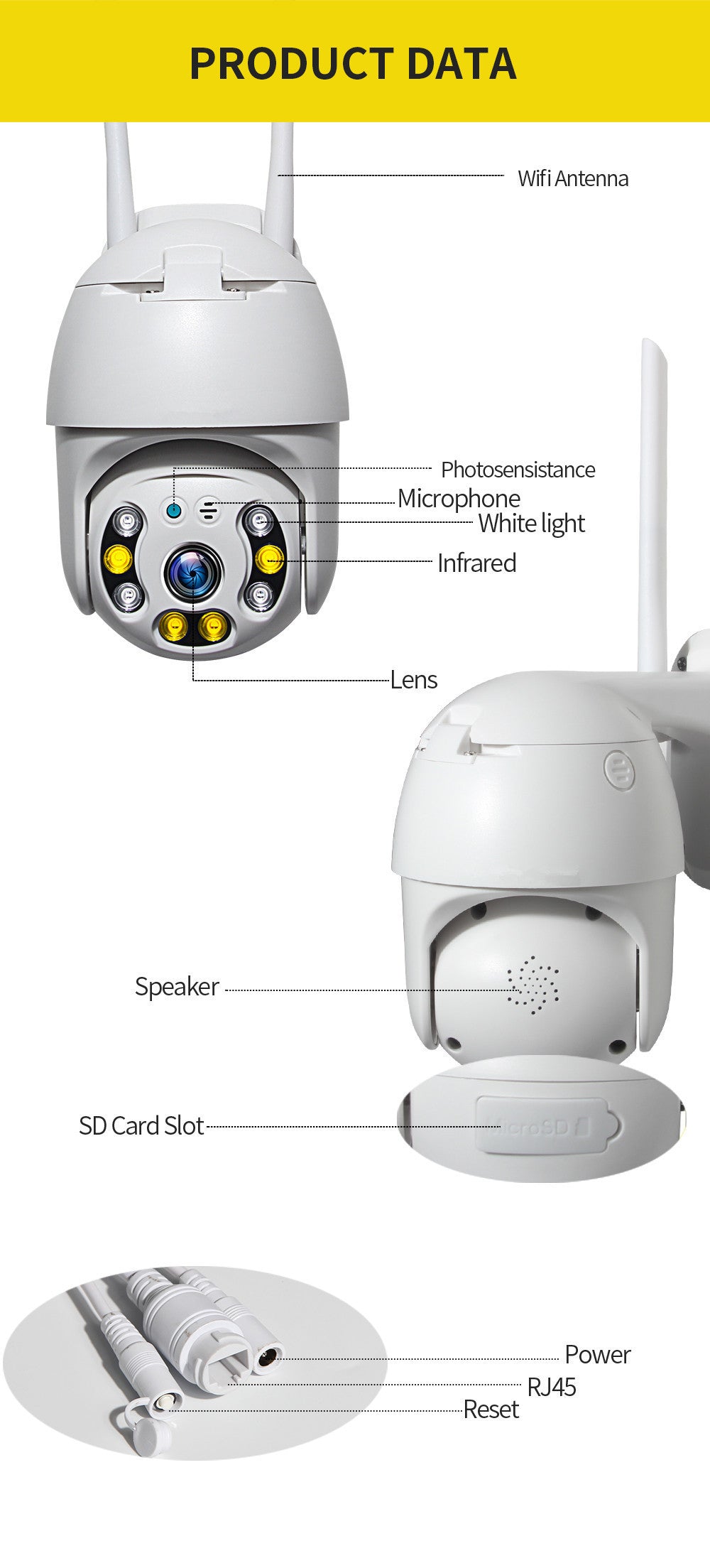 V380Outdoor surveillance camera HD dome camera for home use Intelligent Wireless Security Monitor WiFi Camera
