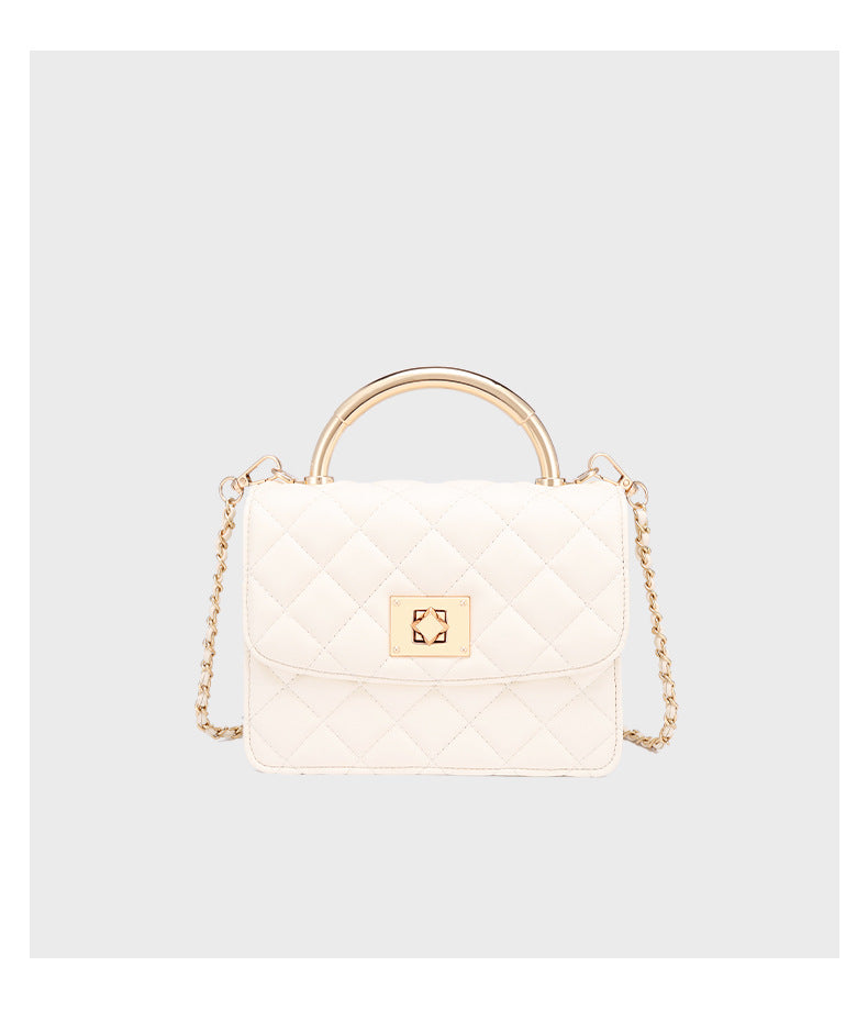 European and American Style Small Square Bag New Diamond Embroidery Women's Bag Niche Versatile Fashion Chain Crossbody Women's Bag Single Shoulder Small Square Bag