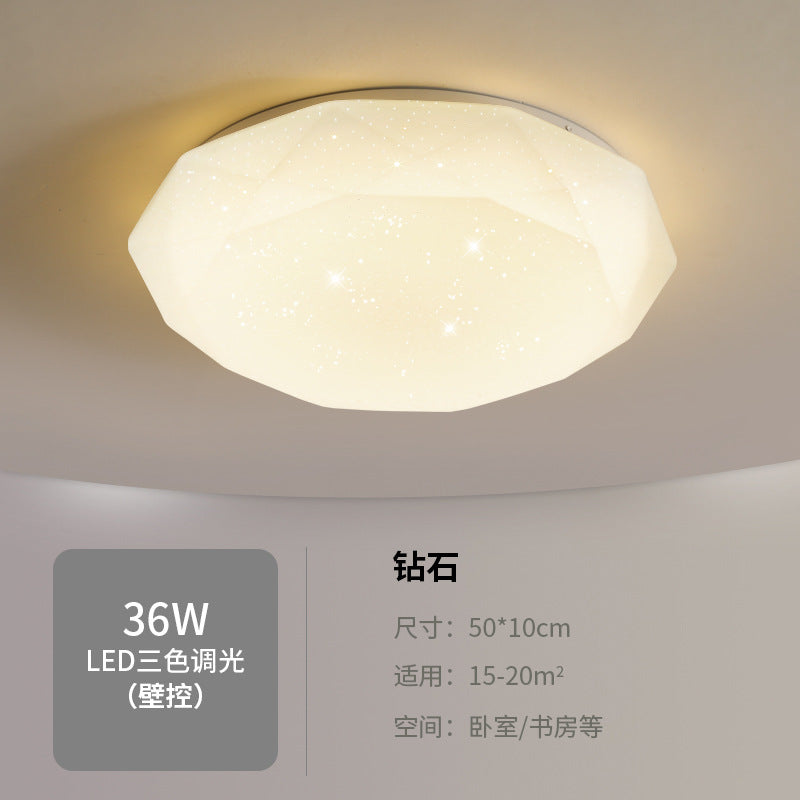 Simple Modern Bedroom Ceiling Light Round Entrance Balcony Lamp Nordic Master Bedroom Light Cozy Romantic Star Light