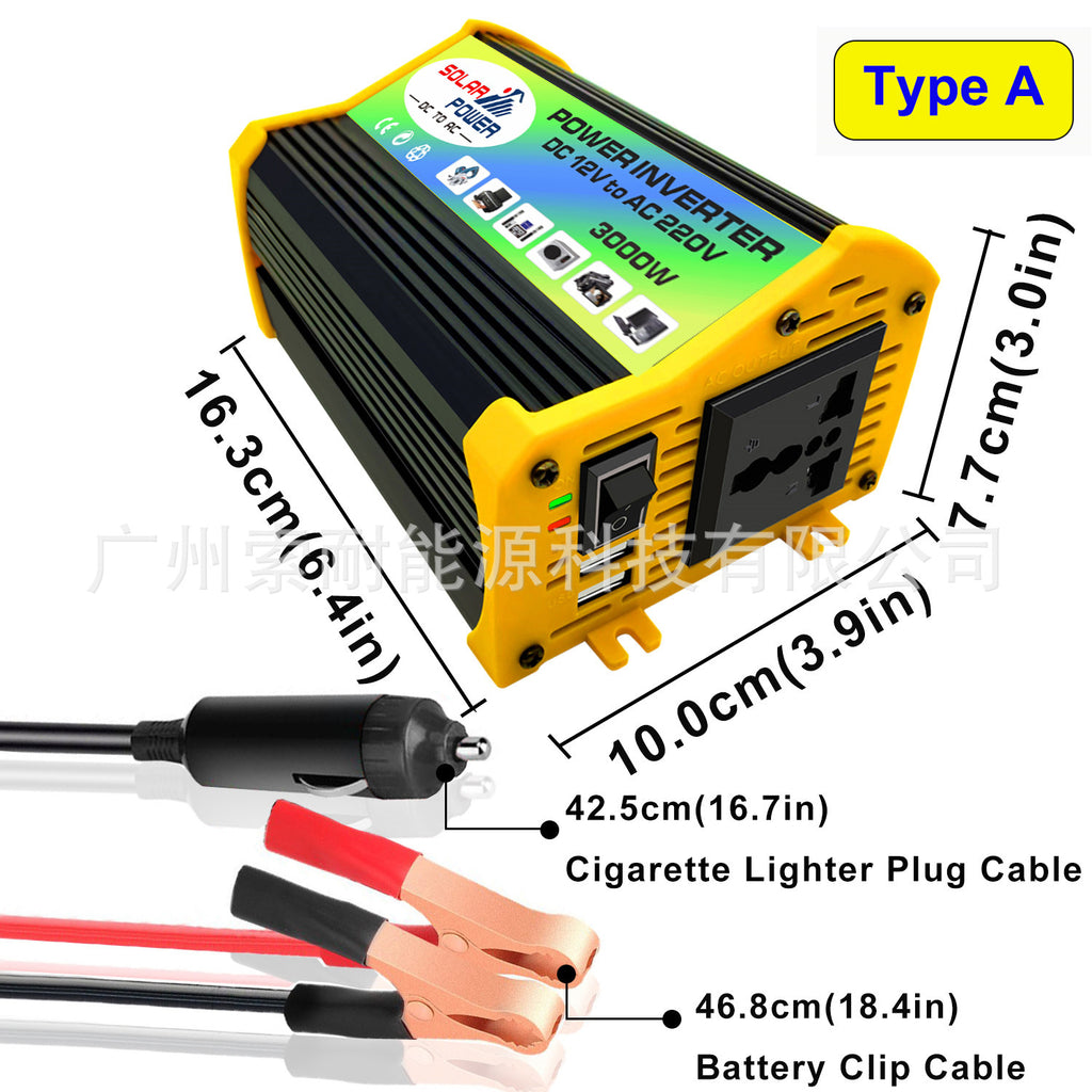 Car Small Electrical Appliances Car Converter Inverter300W Dc12V Transfer Communication110V/220V Double USB Mouth