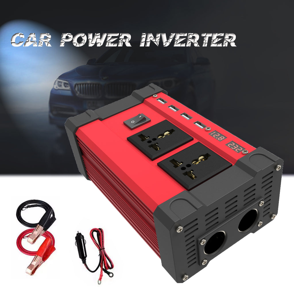 E-commerce12V Turn110V 220V Vehicle Inverter 4USB Dual Voltage Display car inverter