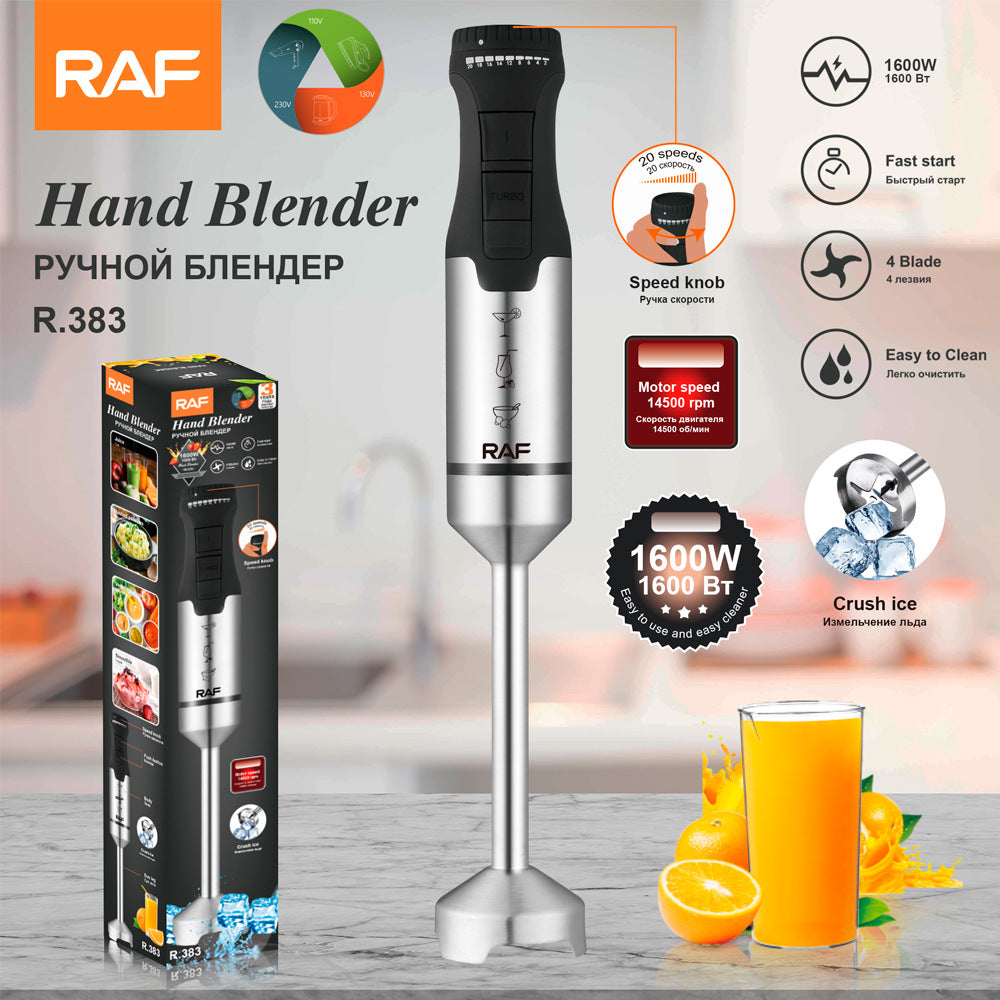 RAF EU Standard Portable Household Food Blender Handheld Electric Stainless Steel Cooking Stick Mixer383