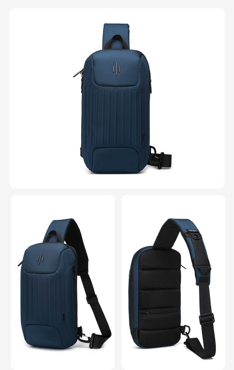ozuko New Men's Chest Bag Casual Versatile Crossbody Bag Waterproof Anti-theft Men's Bag Crossbody Bag High-end Feel