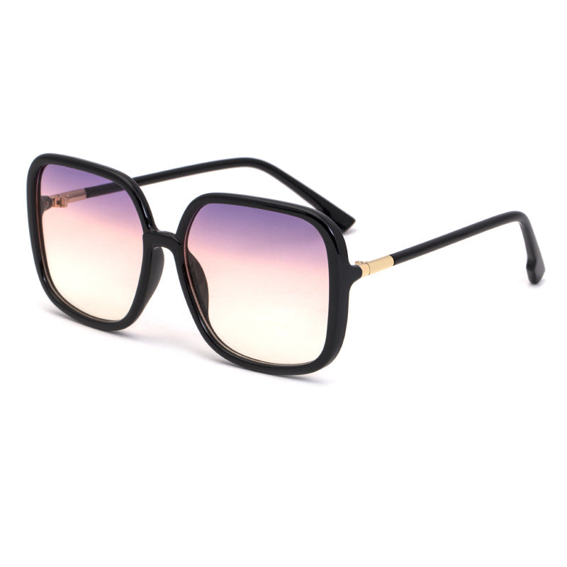 Fashion Large Frame Sunglasses for Women Trendy Zhang Ruonan Same Style Fashion Square Frame Sunglasses for Women Trendy Glasses Wholesale