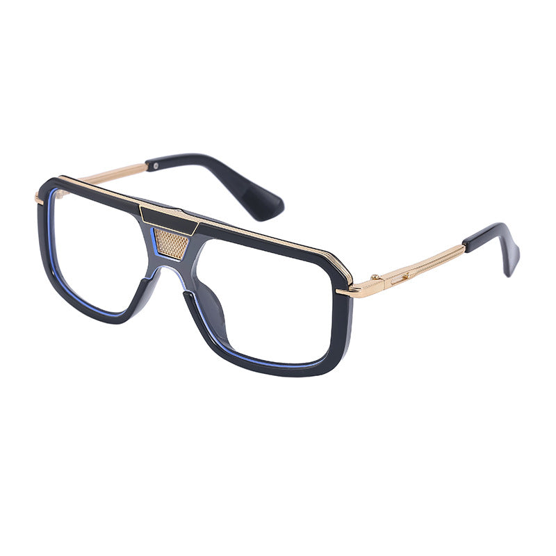 New Retro Square Frame Sunglasses for Men, European and American Style Large Frame Sunglasses for Women, Trendy Wholesale Sun Protection Sunglasses