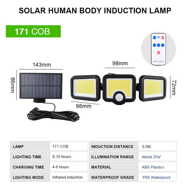 Specialized Outdoor Solar Wall Light LED Split Light Garden Light Garden Light Human Body Sensor Light Street Light