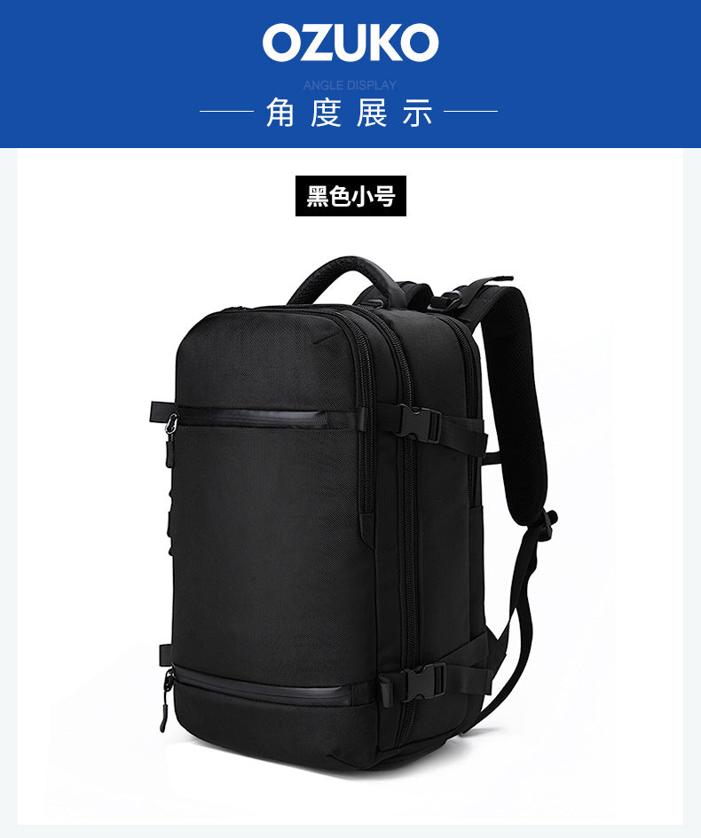 ozuko Men's Backpack Business Travel Computer Bag Outdoor Multifunctional Commuting Backpack Waterproof