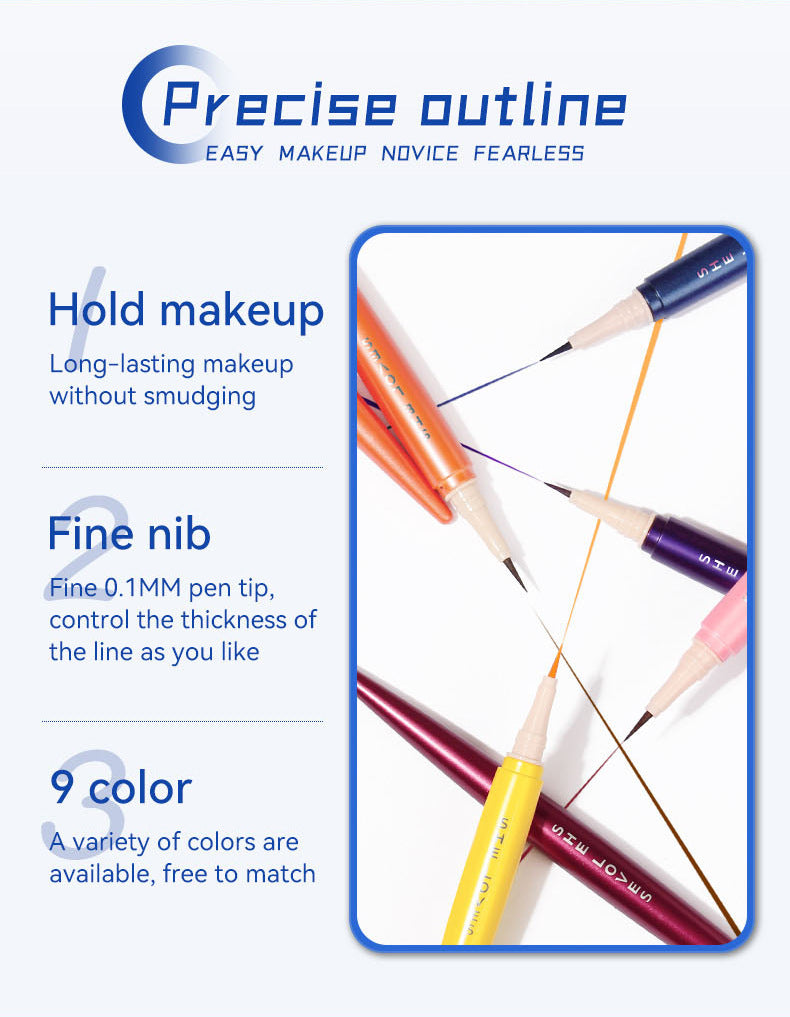 SHELOVES Eyeliner Waterproof Non-Smudge Black Brown Ultra-Fine Lower Lash Liquid Eyeliner Pen