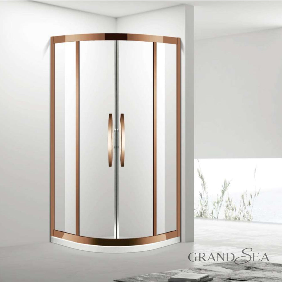 Luxury Simple Curved Tempered Glass Shower Door Cabin Shower Enclosure Bathroom
