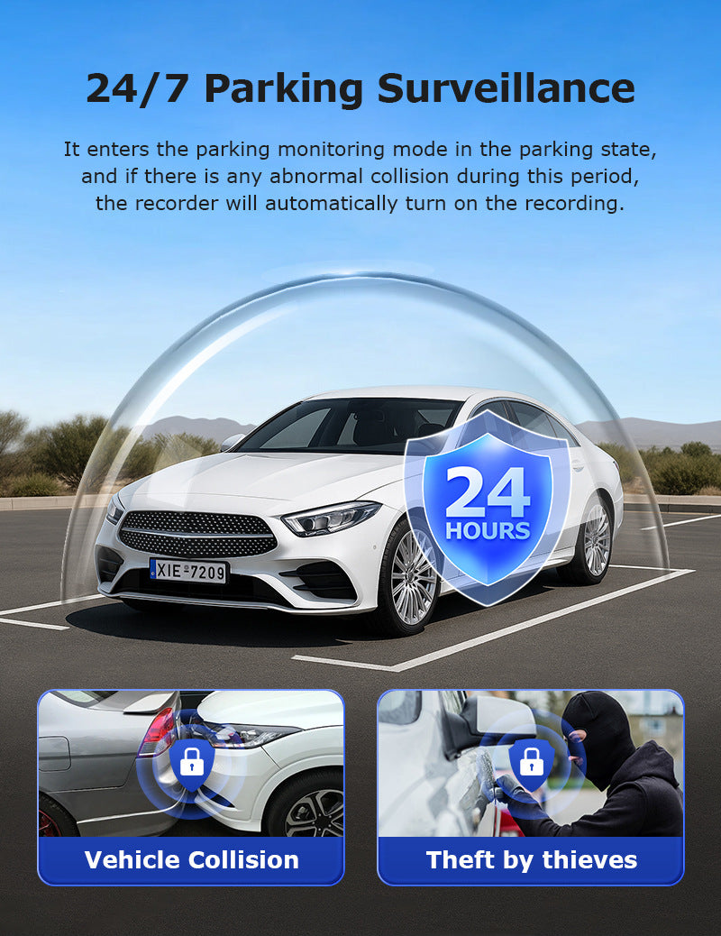 Factory Private Model600Wan Gaoqing4G Double Lens GPS Positioning Vehicle Parking Monitoring Camera Recorder