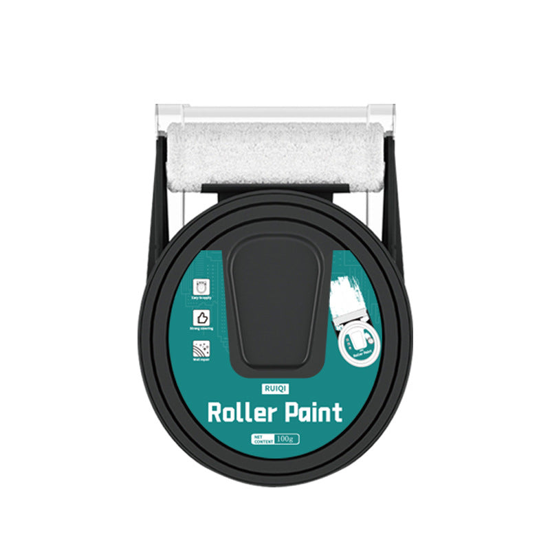 Small Roller Paint for Interior Wall Graffiti Renovation, Stain Covering, Repair Paint, Water-Based Odorless Roller Paint, Self-Brushing Coating Paint
