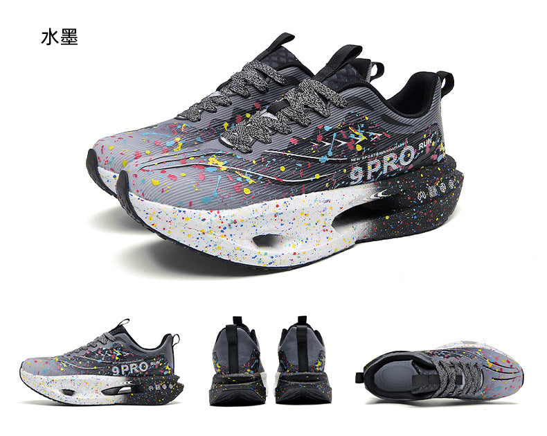 Autumn New Red Rabbit9Fluorescent Parent-Child Comfortable Sports Shoes High Elasticity Really Soft Sole Carbon Plate Wear-Resistant Running