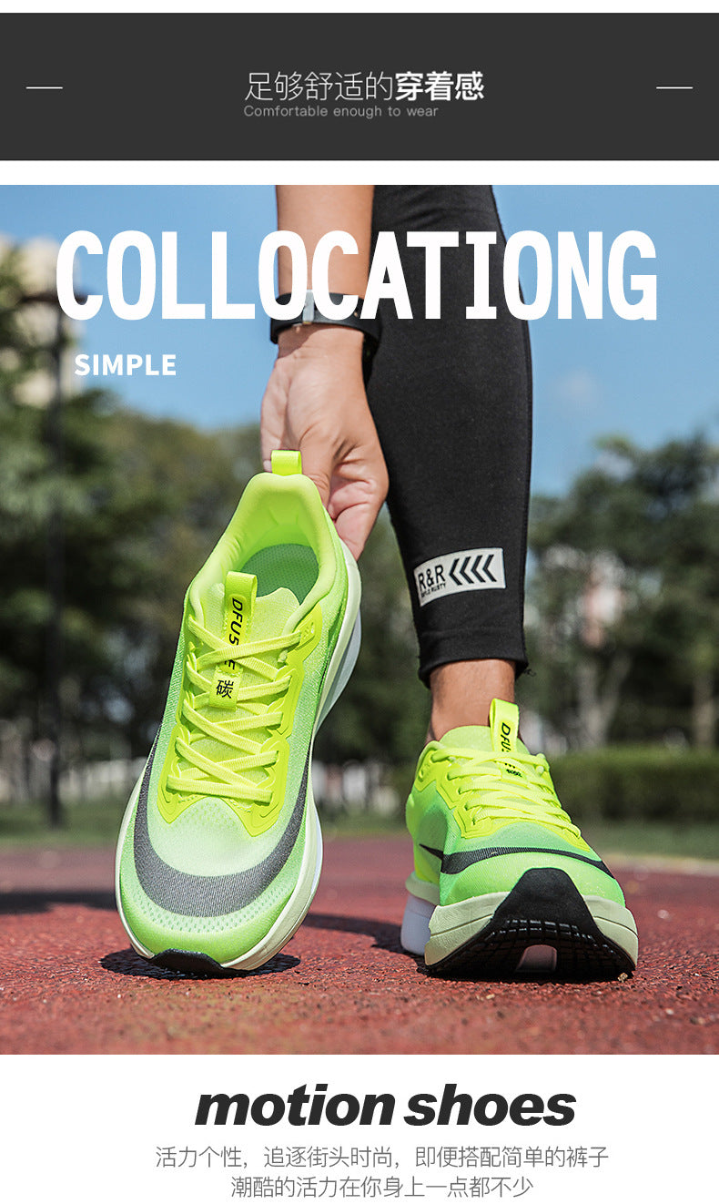 2025Plus Size Sports Shoes Racing Training Carbon Plate Sports Shoes Lightweight Men and Women Autumn Running Shoes
