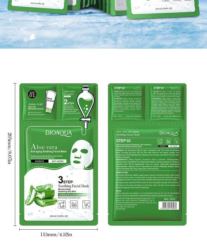 Trilogy Face Mask BIOAOUA Cleansing Facial Cleanser Hydrating Essence  Wholesale