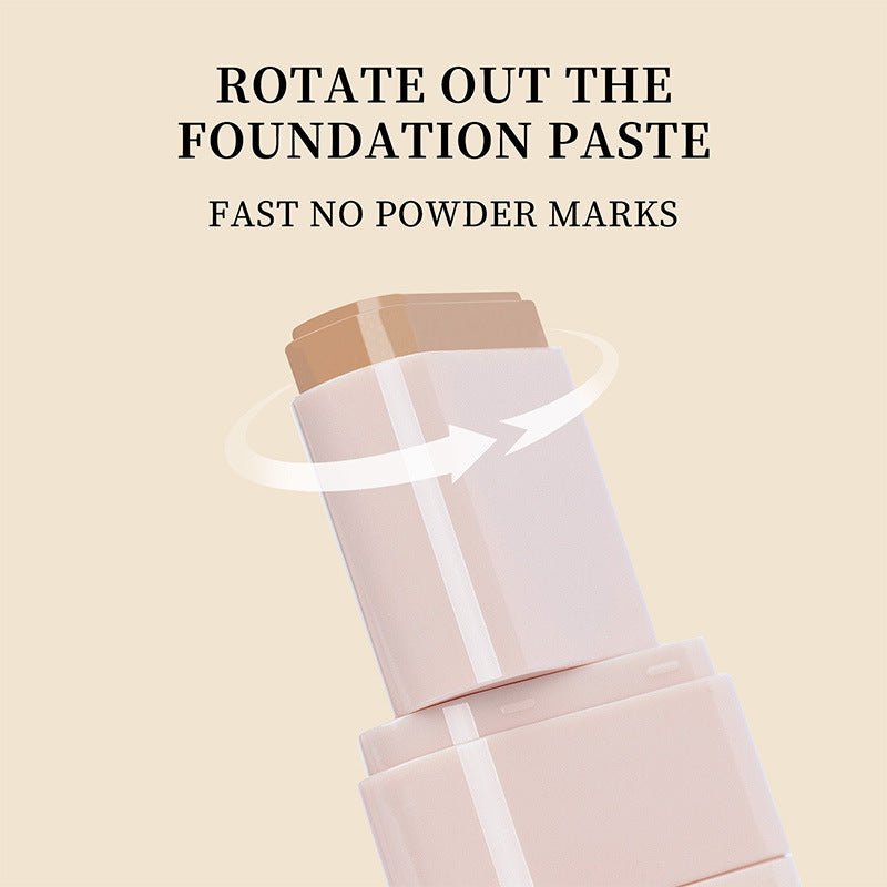 Cosmetic Non-Smudge Foundation Double-Ended Rotating Concealer Long-Lasting Waterproof Sweat Sponge Brush Head Cream Foundation
