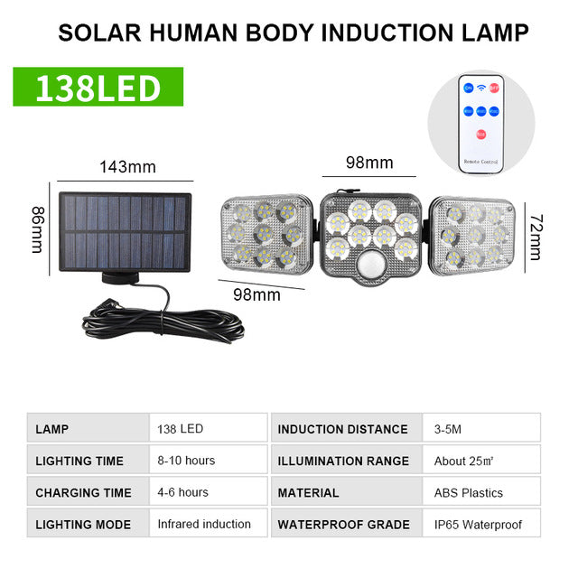 Specialized Outdoor Solar Wall Light LED Split Light Garden Light Garden Light Human Body Sensor Light Street Light