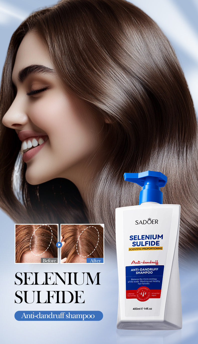 Cross-border Selenium Disulfide Anti-Dandruff Shampoo400ml Deep Cleansing and Moisturizing Shampoo Export Manufacturer Wholesale