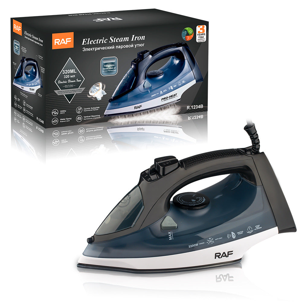 RAF European and American Standard Household Steam Iron Handheld Hanging Corded Electric Iron Dry and Wet Dual-use2200W