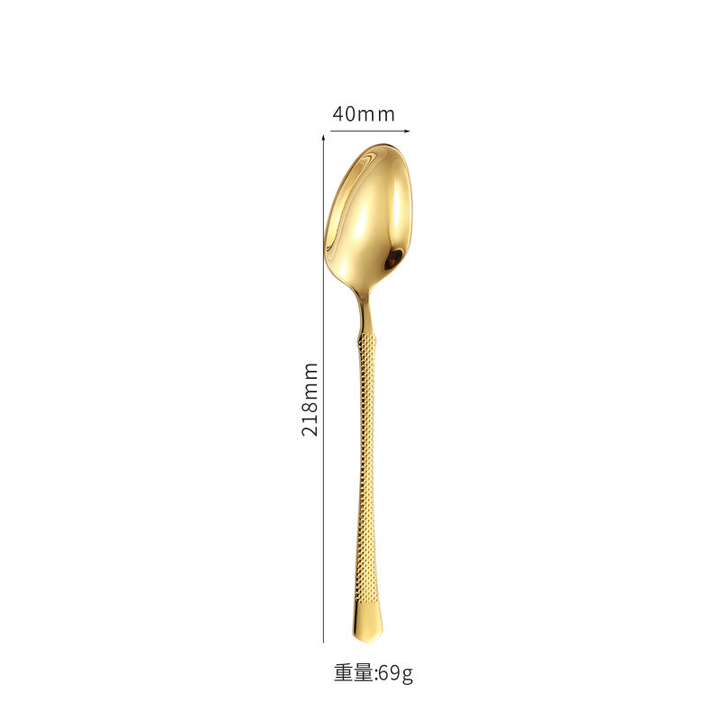 201Stainless steel tableware hotel high-end cutlery set24Set of Restaurant Star Point Steak Knife and Fork Set