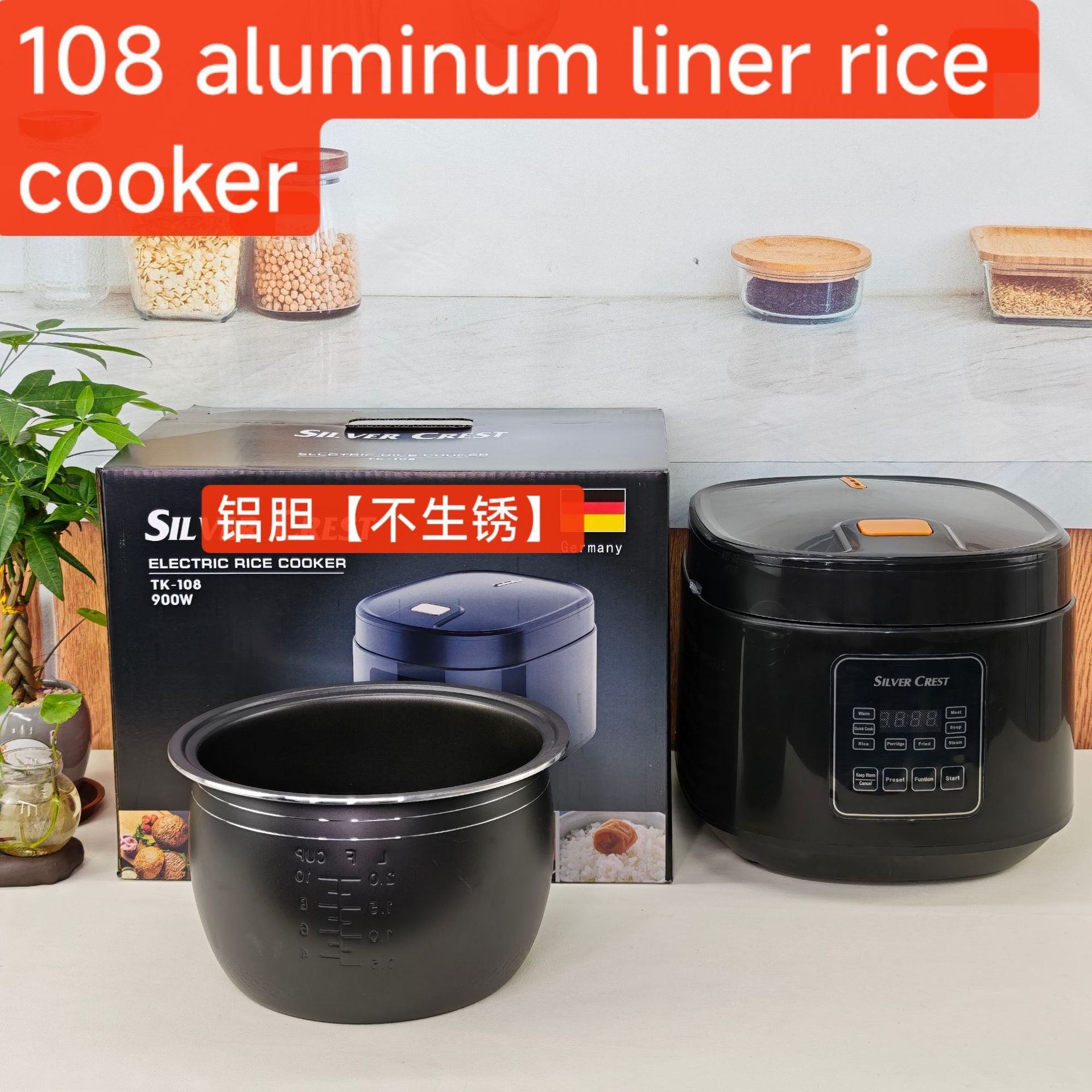 New Smart Touch Screen6L Electric Rice Cooker Household Multi-Functional Large Capacity Appointment Timed Rice Cooker Wholesale