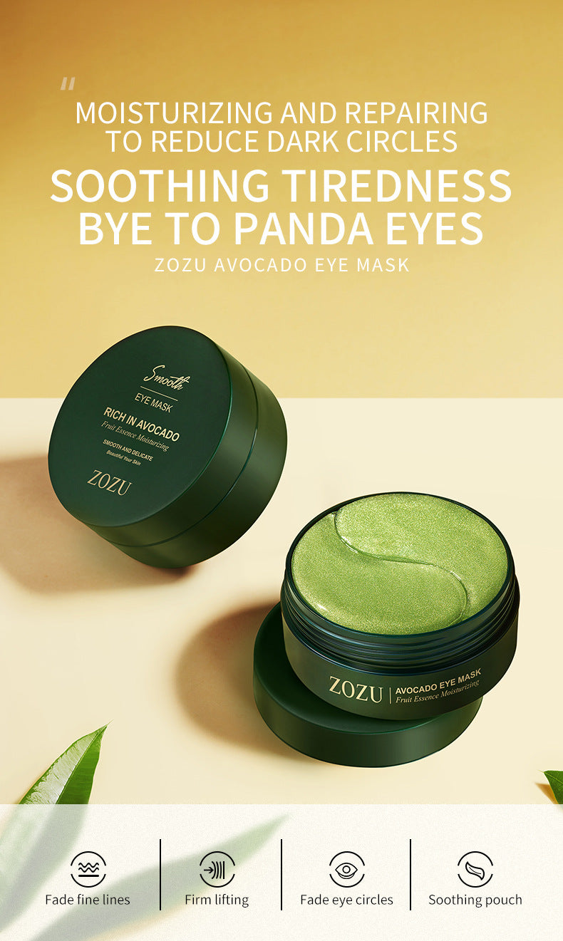 Eye Mask ZOZU Golden Avocado Moisturizing and Hydrating   foreign trade skincare products live wholesale