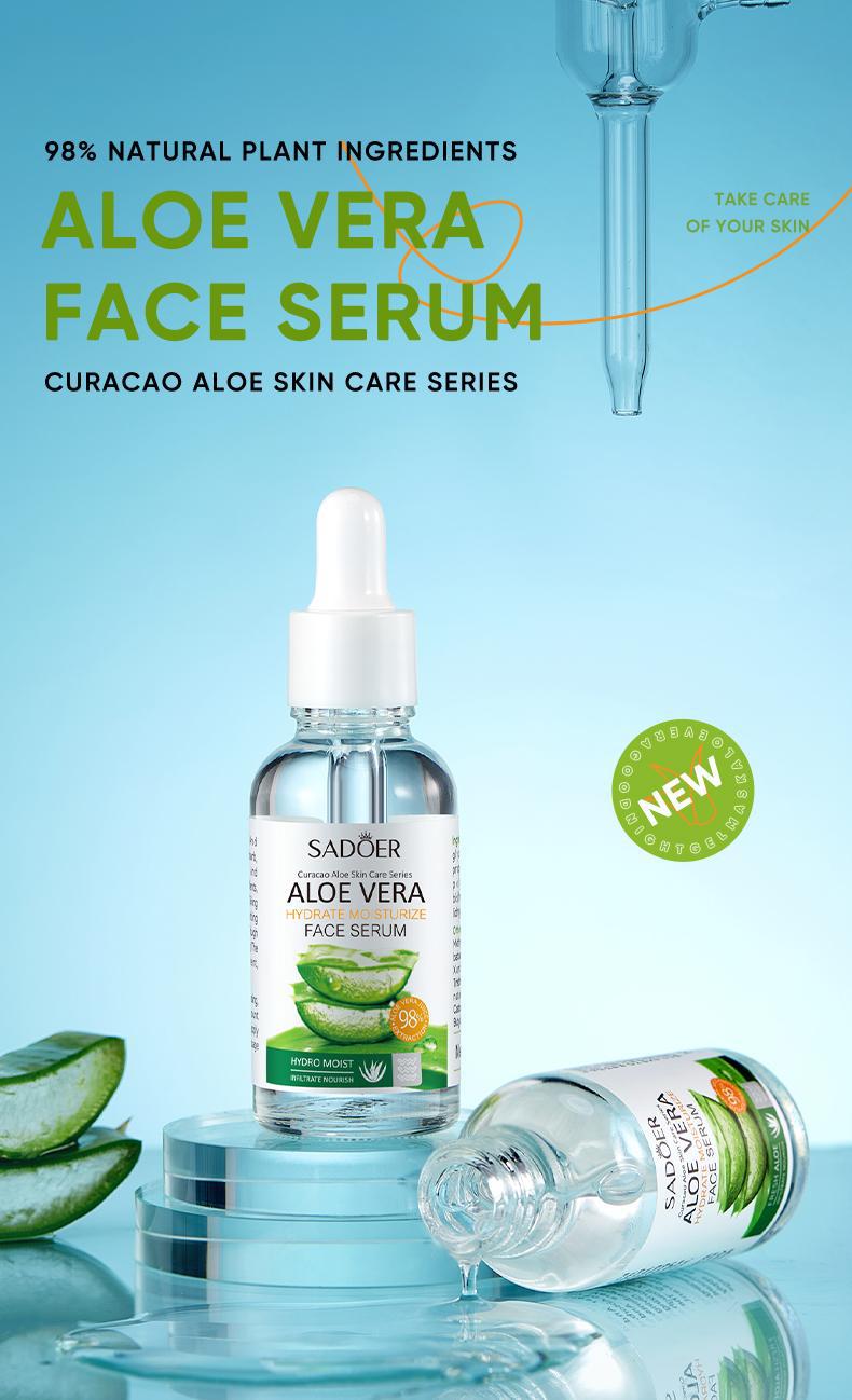Aloe Vera Skincare Set SADOER Cleansing, hydrating, moisturizing, and nourishing  foreign trade manufacturer wholesale