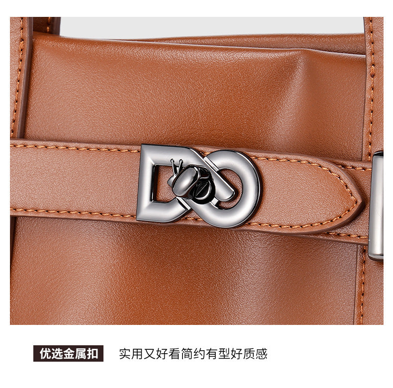 Korean Style Handheld Fashion Casual Briefcase New Work Commute Large Capacity Versatile Tote Bag High-end Feel Women's Bag