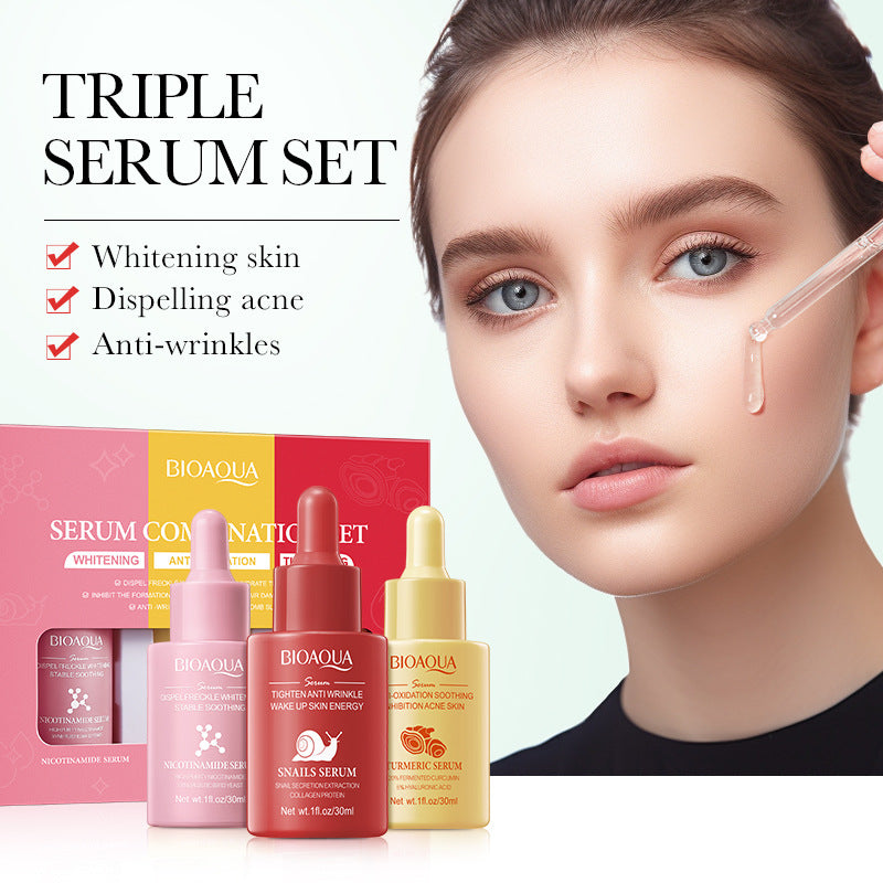 Essence Three-Piece Set90ml BIOAOUA Hydrating and Moisturizing Skincare Set  Wholesale