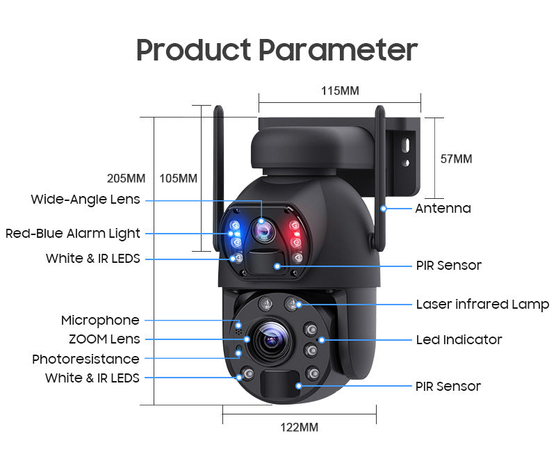 Factory direct sales4G Binocular6MP HD Outdoor Gun Ball Solar Camera202x Zoom Night Vision Camera