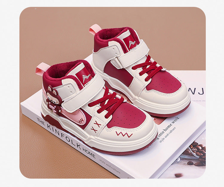 Fashion Doll Labubu Girls' Shoes Princess Shoes2025New Autumn Children's Soft Sole Casual Sports Shoes