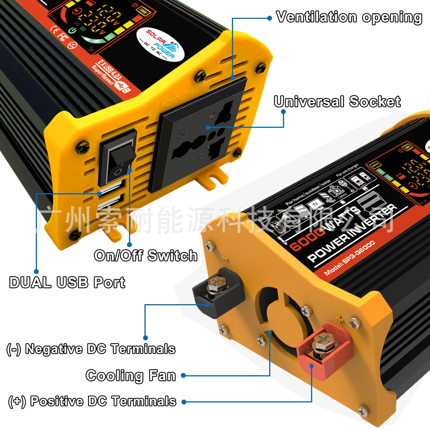 Solar Energy Kit System:Smart Inverter 30A Controller 18W Solar Panel Solar System