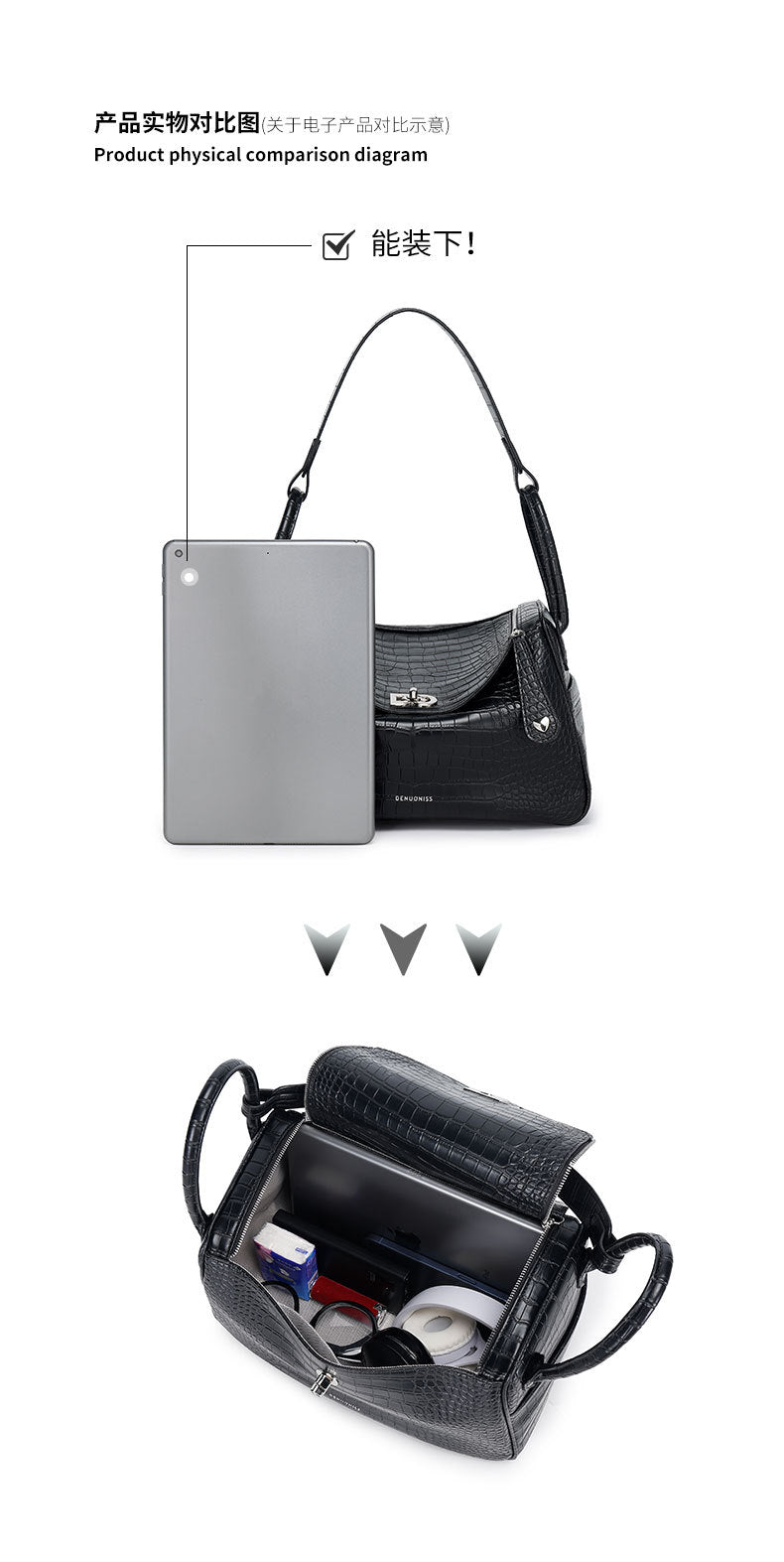European and American Style Ceiling New Single Shoulder Underarm Women's Lindy Bag Light Luxury Fashion Crossbody Handbag Doctor Bag Mommy Bag