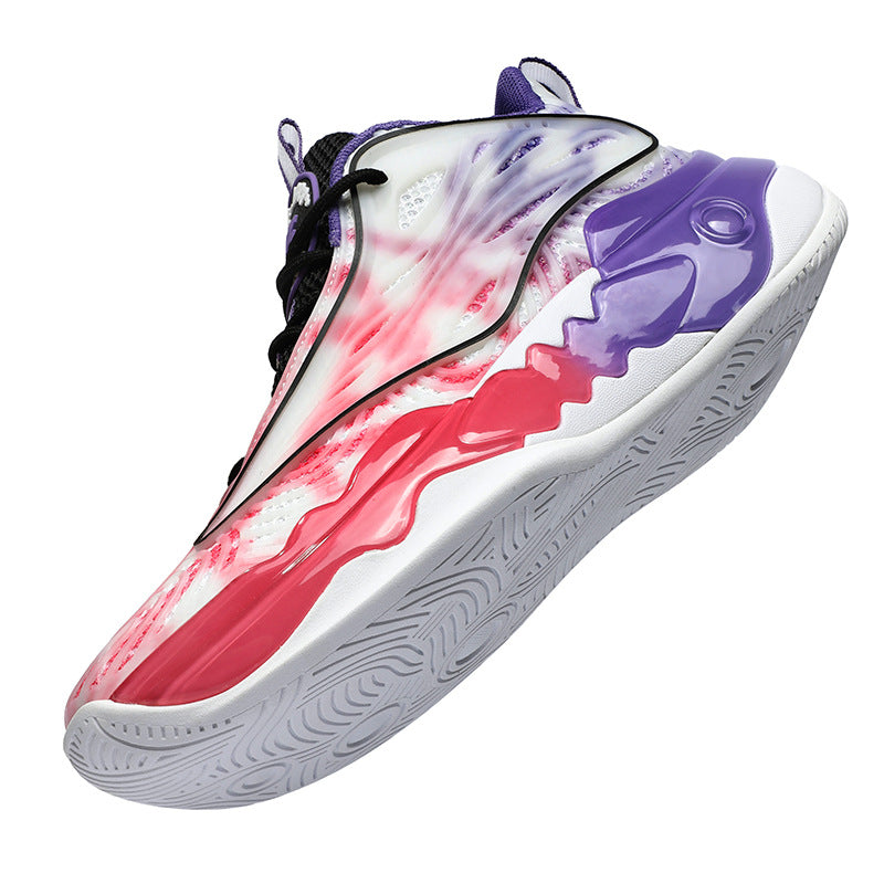 Luminous New Non-Slip Wear-Resistant Fashionable Sports Basketball Shoes Trendy Street Practical Sneakers Student Training Sports Shoes