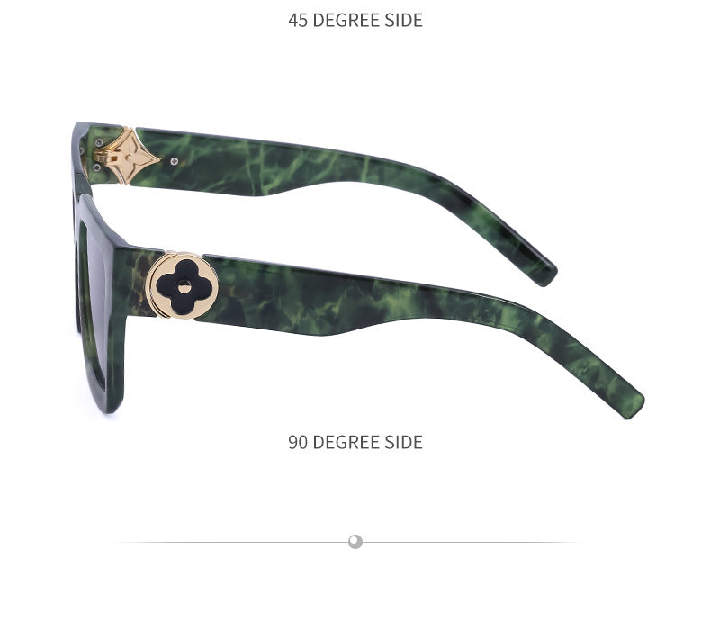 20252024 New Rich Man Sunglasses Men Trendy High-end Square Frame Sunglasses Men Glasses sunglass