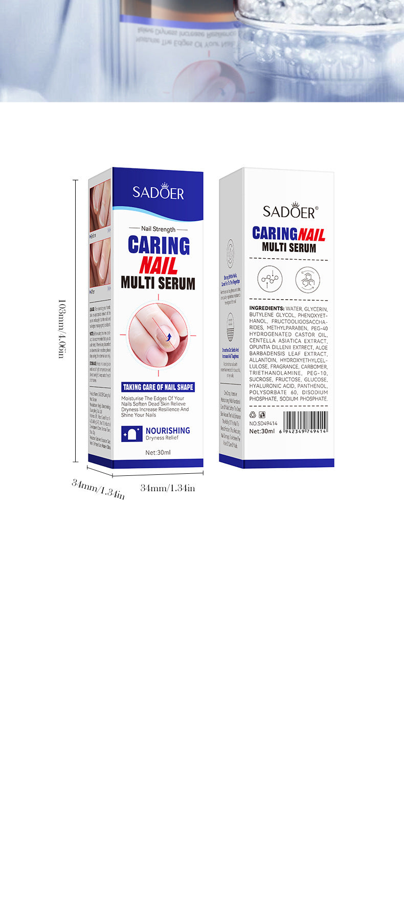 Moisturizing Nail Care Essence SADOER Skin rejuvenation and moisturizing essence liquid  wholesale