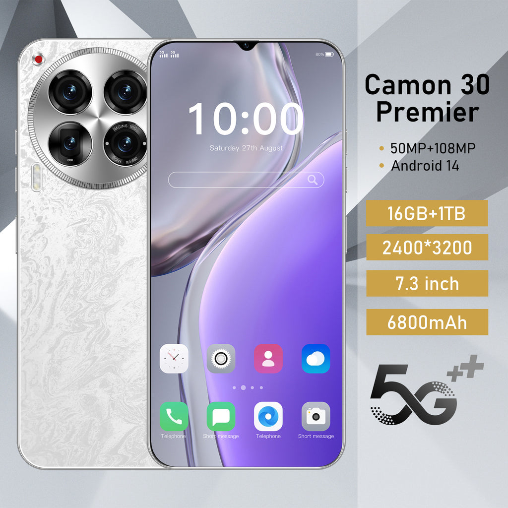 Smartphone Camon30 16+1T Android Phone7.3Inch Large Screen Shopee Compatible