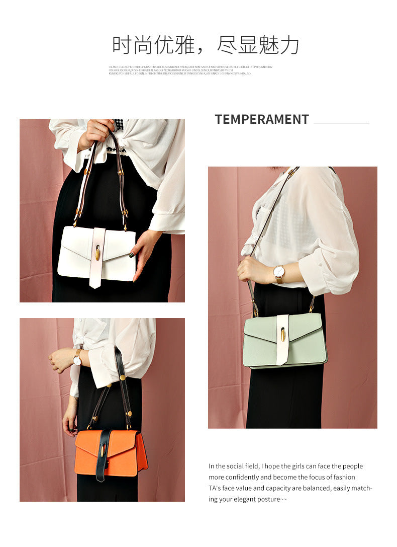 Korean Style Summer Trend Simple Fresh Versatile Women's Single Shoulder Crossbody Small Square Bag Female Internet Celebrity Same Style Women's Bag