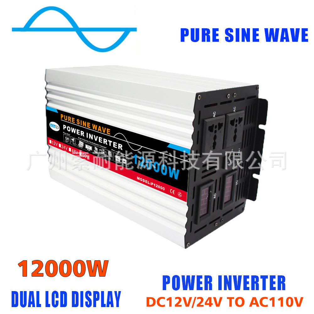 Pure Sine Wave Inverter Car Converter Car Inverter Power Supply DC12V/24V Turn AC110V/120V