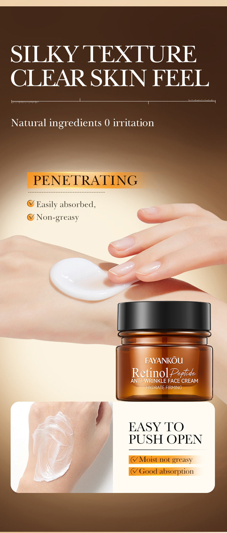 Retinol Peptide Skincare Series  FAYANKOU Amino Acid Facial Cleanser  Wholesale