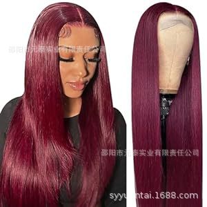 13x4 Lace Front Wigs Long Straight  Black Synthetic Wigs