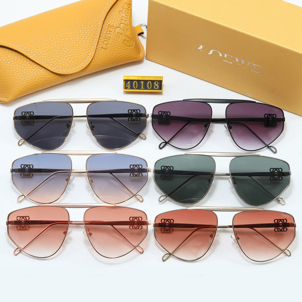 25European and American Style Women's Cat Eye Outdoor Street Photography Glasses Internet Celebrity Irregular Sunglasses Fashionable Metal Sunglasses Trendy