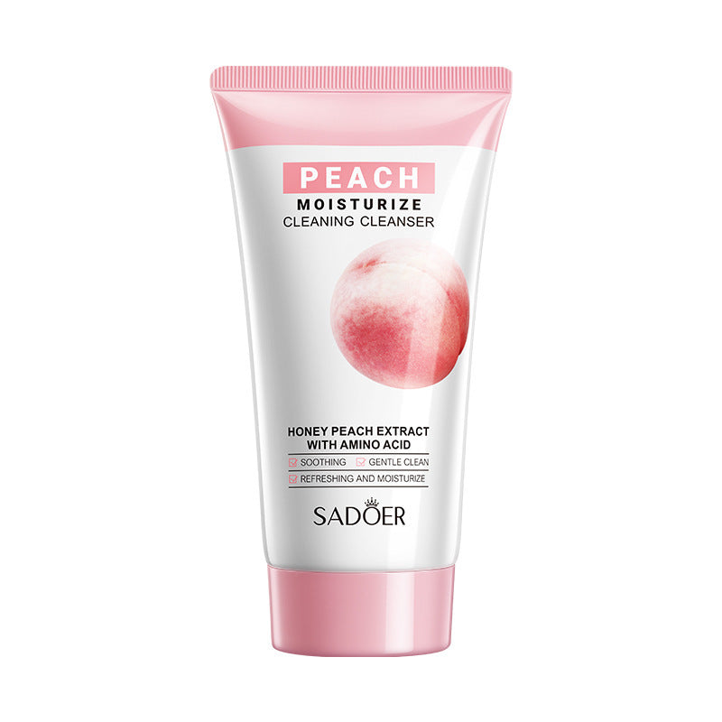 Facial Cleanser150g SADOER Green Tea Cleansing Peach Moisturizing Cleanser  Wholesale