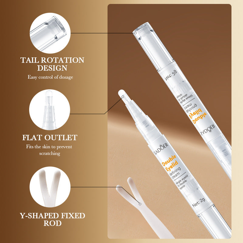 Cross-border Double Eyelid Shaping Cream2g Natural Traceless Styling Refreshing Setting Cream Export Manufacturer Wholesale