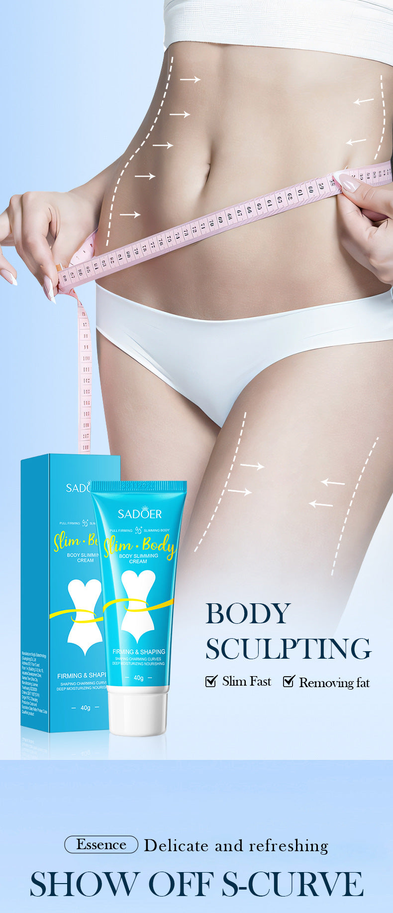 Slimming Cream SADOER Body Shaping Care Products  Foreign Trade Live Streaming Skincare Manufacturer Wholesale